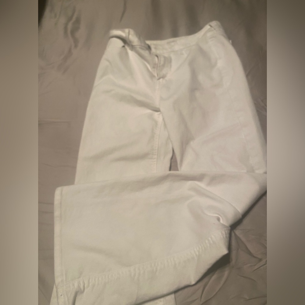 White Bootcut Wow Flare Pants 8 Short
